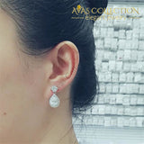 5 Color Water Drop Earring 10K White Gold Filled Dangle Earrings