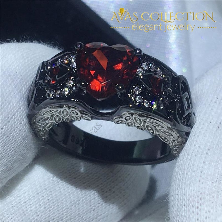 5 Colors Angel Wing Ring Black Gold Filled