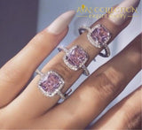 Purple Cushion Cut Ring 5 / 1 Pcs Engagement Rings