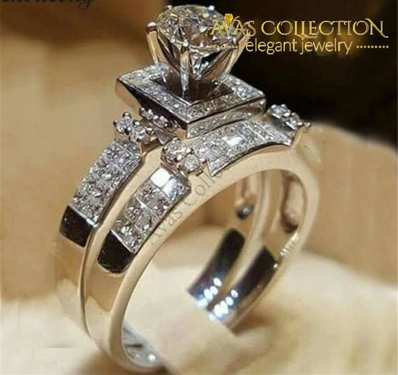 Starlight Wedding Ring Set Engagement Rings