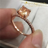 Elegant 10Mm Rose Gold Filled Engagement Ring -Kyra0416 Rings