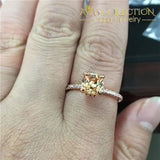 Elegant 10Mm Rose Gold Filled Engagement Ring -Kyra0416 Rings