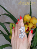 Fine Big Flower Ring Engagement Rings