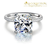 Promise Ring Cushion Cut 7Mm Engagement -R639 Rings