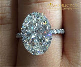 Stunning Oval Cut Engagement/anniversary/ Promise Ring 5 Engagement Rings