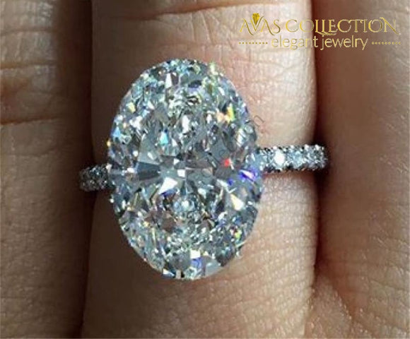 Stunning Oval Cut Engagement/anniversary/ Promise Ring Engagement Rings