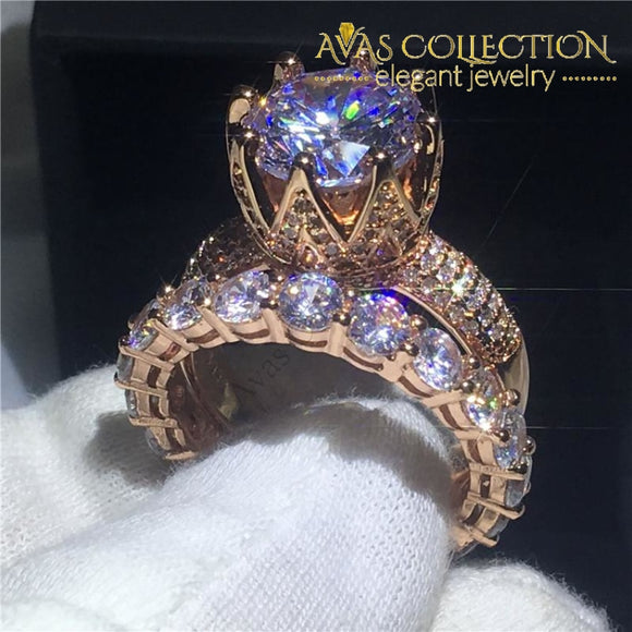 Crown Ring Set 10mm Rose Gold Filled - Avas Collection