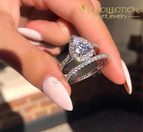 Pear Cut Wedding Ring Set Engagement Rings