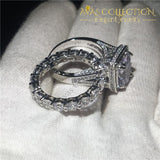 Lovers Wedding Ring Set Cushion Cut 8Ct Engagement Rings