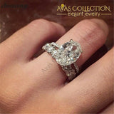 Luxury 3Ct Stone Wedding Set 2 Rings 5 / Ring Set Engagement