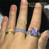 Princess Cut 20Ct Engagement Wedding Band Ring -Lr566+Lr575 Rings