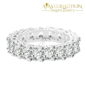 Luxury Wedding Ring Set 18K White Gold Filled Engagement Rings