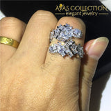 Resizable Handmade Flower Ring Engagement Rings