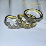 Unique Design 3-In-1 Wedding Ring Set Engagement Rings