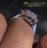 Three Stone Engagement Ring/ Anniversary Ring -Kyra0475 Rings