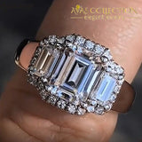 Three Stone Engagement Ring/ Anniversary Ring -Kyra0475 10 Rings