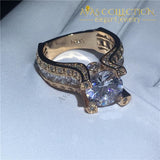 Stunning Rose Gold Filled 3Ct Engagement Ring Rings