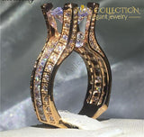 Stunning Rose Gold Filled 3Ct Engagement Ring 10 Rings