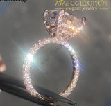Choucong Vintage Ring Rose Gold Filled 925 Silver Aaaaa Zircon Stone Party Wedding Band Rings For