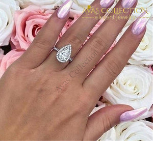 Water Drop Promise Ring 3Ct Engagement Rings