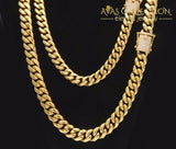 Cuban Link Chain 12&14Mm 18K Necklaces