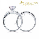 1.25 Ct Solitaire 2-Pc Bridal Set Rings