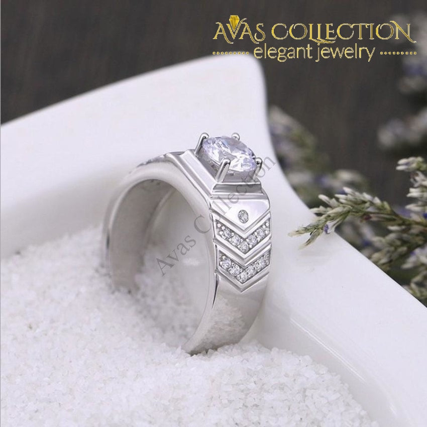 Male Engagement Ring – Avas Collection - Main Image