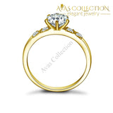0.8 Ct Round Cut 10Kt Solid Yellow Gold Rings