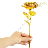 24K Gold Rose With Love Stand Artificial & Dried Flowers