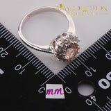 Simulated Morganite Women 925 Sterling Silver Ring - Avas Collection