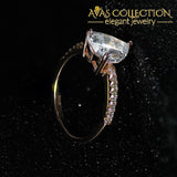 Rose Gold Heart Shape Engagement/ Promise Ring - Avas Collection