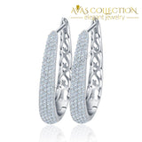 Luxury Silver Color Hoop Earrings