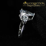 Pear Cut Solid 925 Sterling Silver Ring Rings