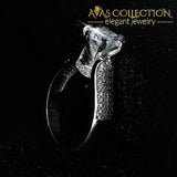 Solid 925 Sterling Silver Engagement Ring Simulated Diamonds Rings