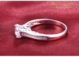 Solid Real 925 Sterling Silver Promise Ring Engagement Simulated Diamonds Rings