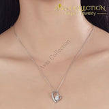 1 Carat Simulated Diamond Heart 925 Sterling Silver Pendant Necklace - Avas Collection