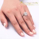 1 Carat Round Cut Simulated Diamond Wedding Engagement Sterling 925 Silver Ring - Avas Collection