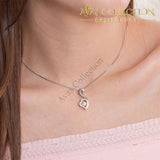 Dancing Stone Necklace 925 Sterling Silver Good For Wedding Bridesmaid Gift