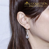 1 Carat Simulated Diamond Round Cut 925 Sterling Silver  Dangle Earrings Jewelry - Avas Collection