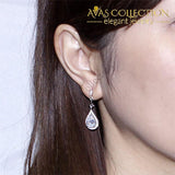 Pear Cut Simulated Diamond Vintage Dangle 925 Sterling Silver Earrings