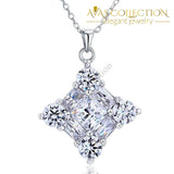 3 Carat Simulated Diamond 925 Sterling Silver Pendant Necklace
