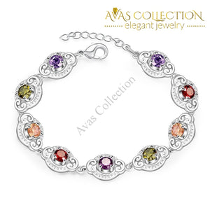 Swarovski Crystal Mona Lisa Bracelet In 18K White Gold Plated