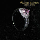 Heart Shape Promise Ring Silver/ Rose Gold - Avas Collection